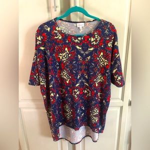 Paisley Bright Colors Floral Top Shirt Blouse ❤️